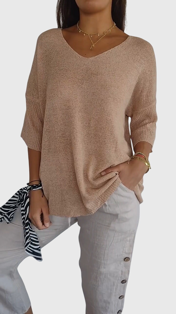 Caroline | Elegante Top met V-Hals