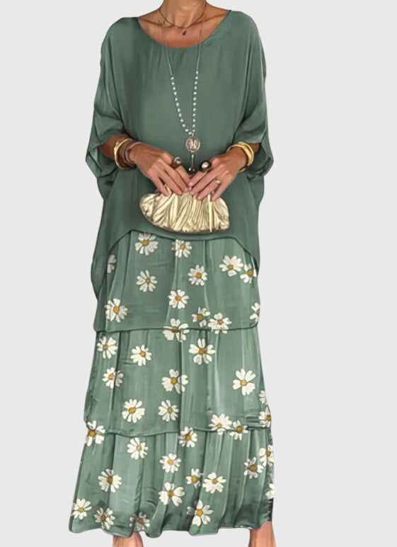 Marjolein | Elegante Lange en Vloeiende Jurk