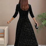 Isa | Maxidress Elegante met Patroon