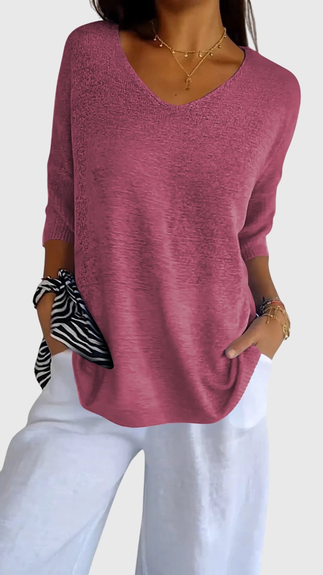 Caroline | Elegante Top met V-Hals