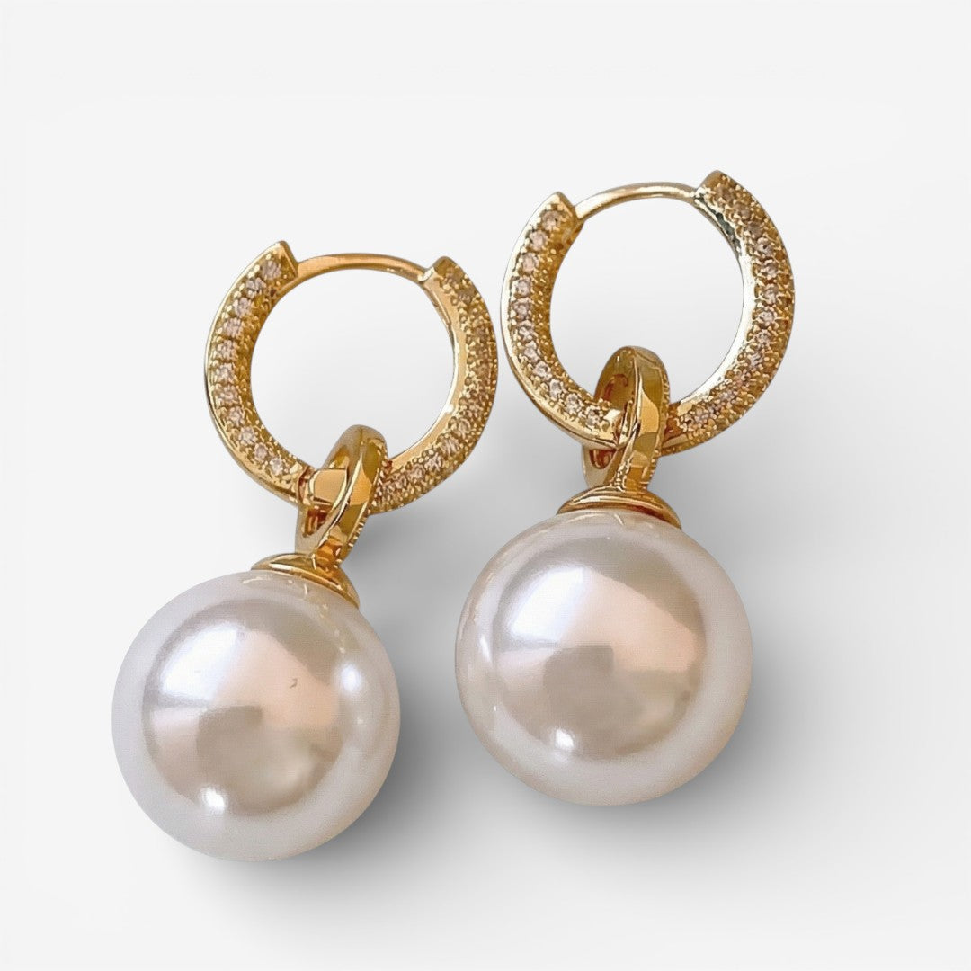 Elegante parel oorbellen