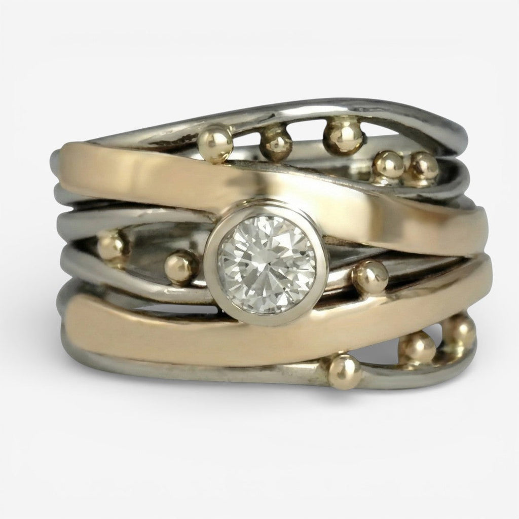 Royal - Vintage Ring van Goud Ingezet met Zirconia