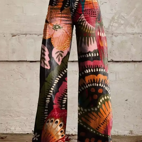 Mirjam | Zachte Organische Motief Broek