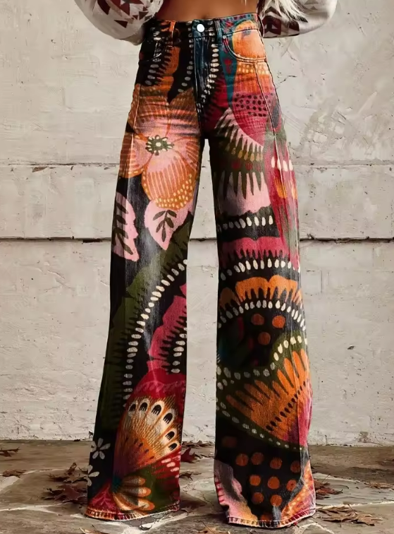Mirjam | Zachte Organische Motief Broek