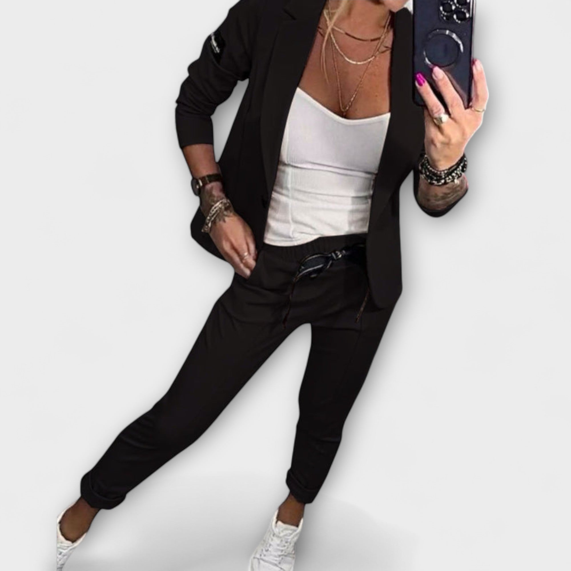 Greta | Elegante Set van Top, Jas en Broek