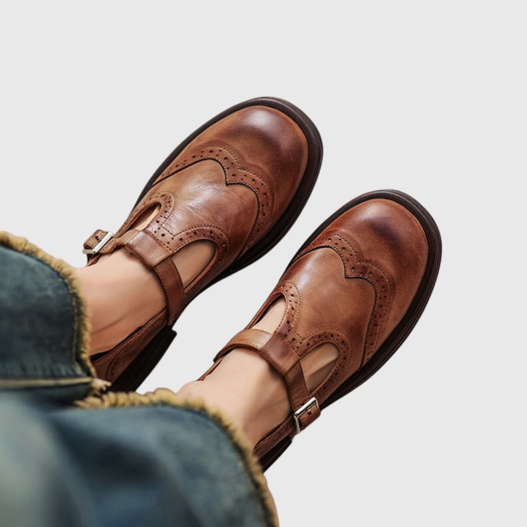Wanda | Leren Mary Janes