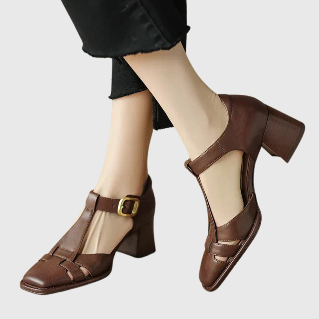 Famke | Sandalen met vierkante neus