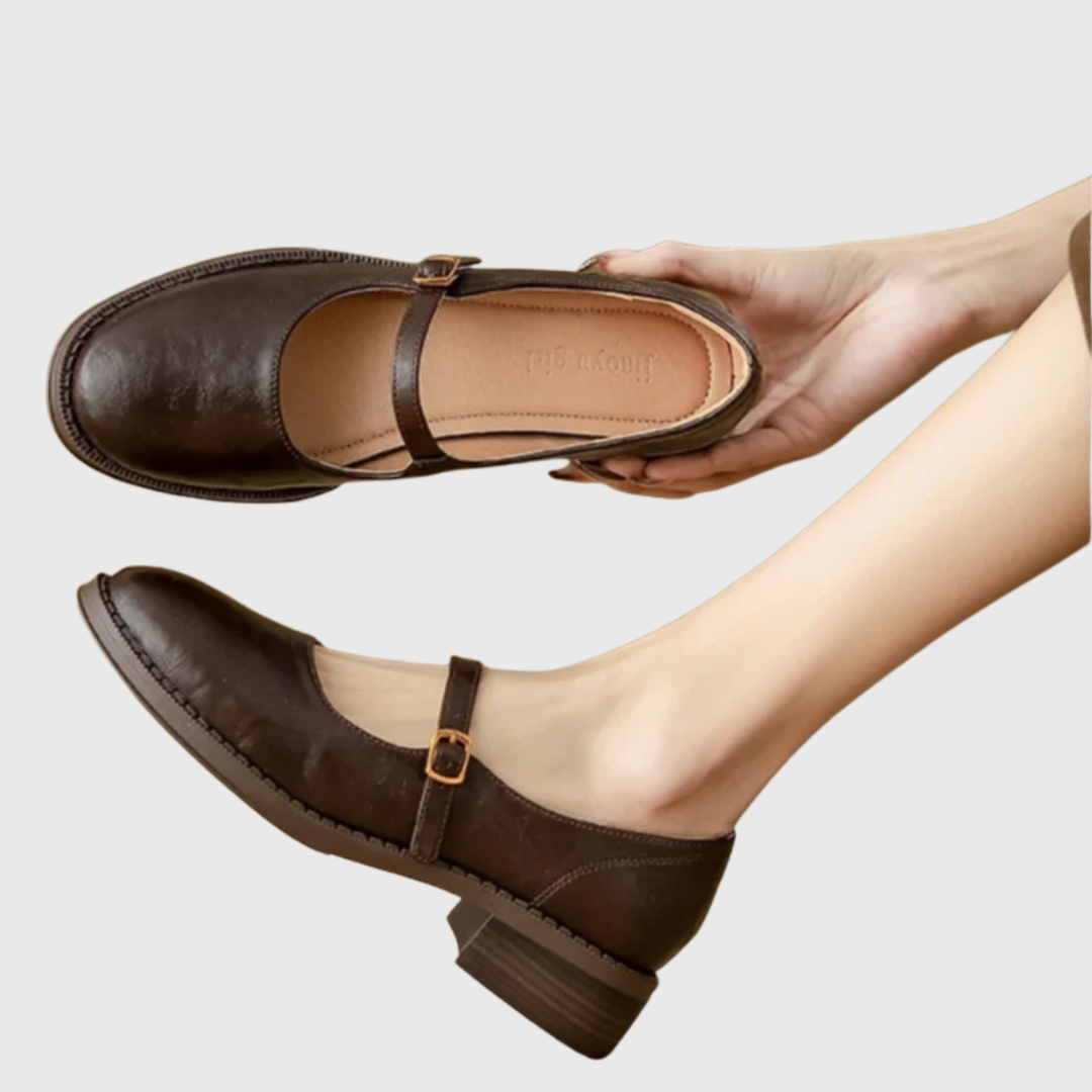 Manon | Klassieke en Comfortabele Mary Janes van Leer