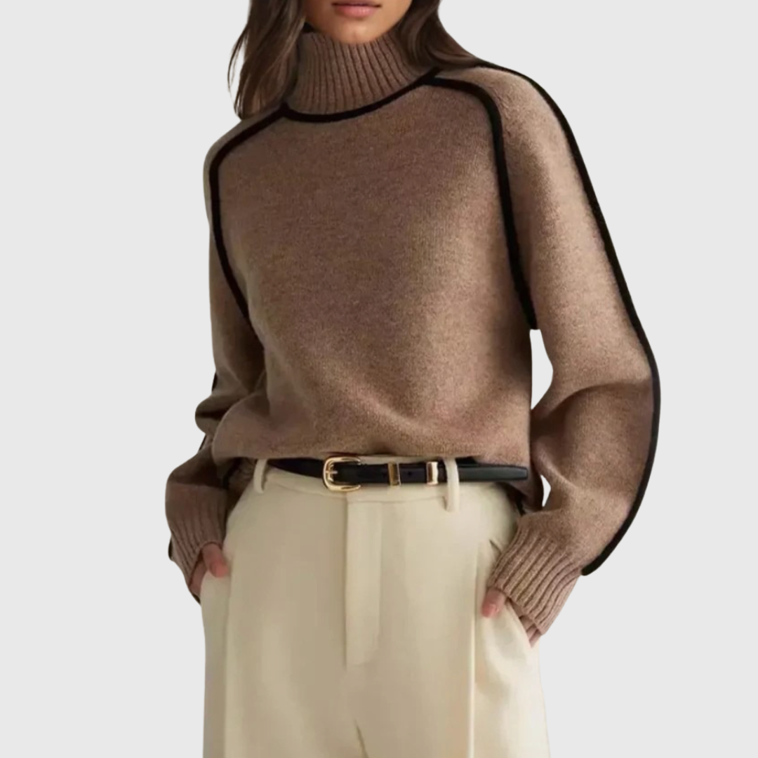 Carine | Elegante trui met een hoge kraag