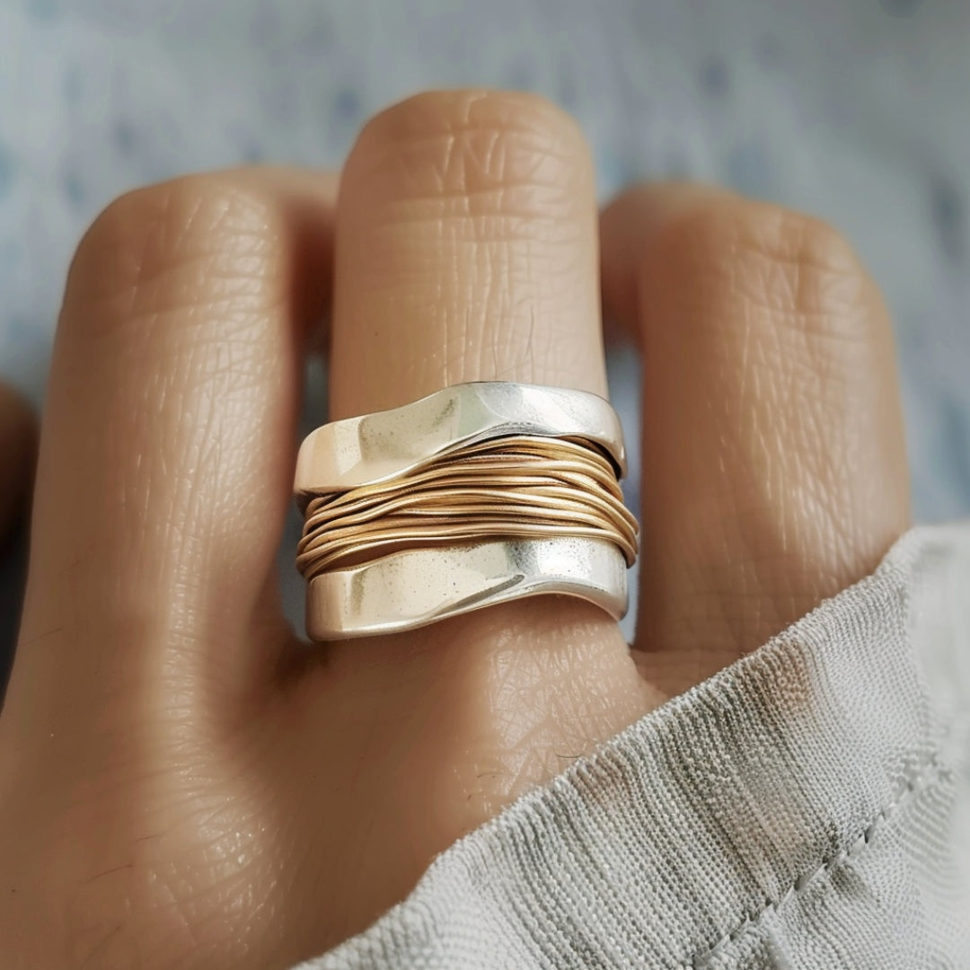 Zilveren draadring