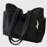 Silvia | Luxe ribbel tas met trendy koorddetails
