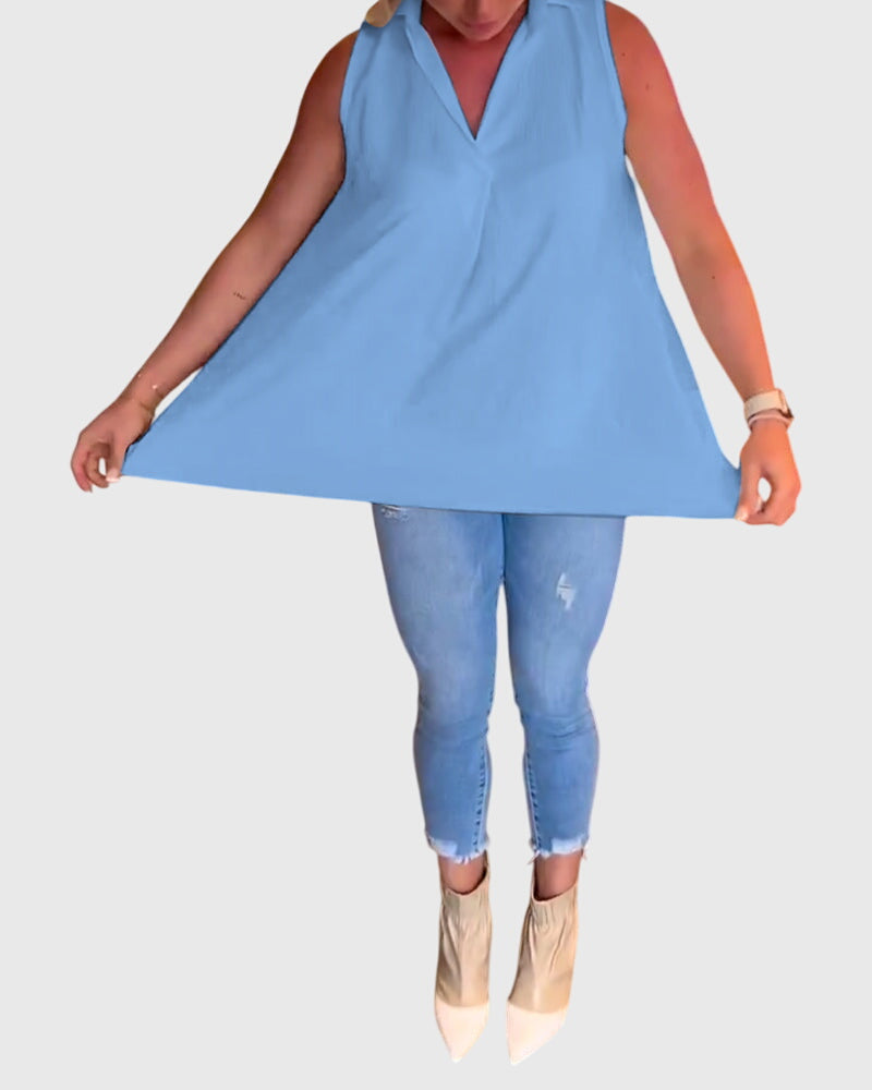Monique | Mouwloos Top