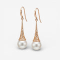 Vintage gouden parel oorbellen