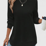 Valerie | Elegante Top met Ronde Hals en Lange Mouwen