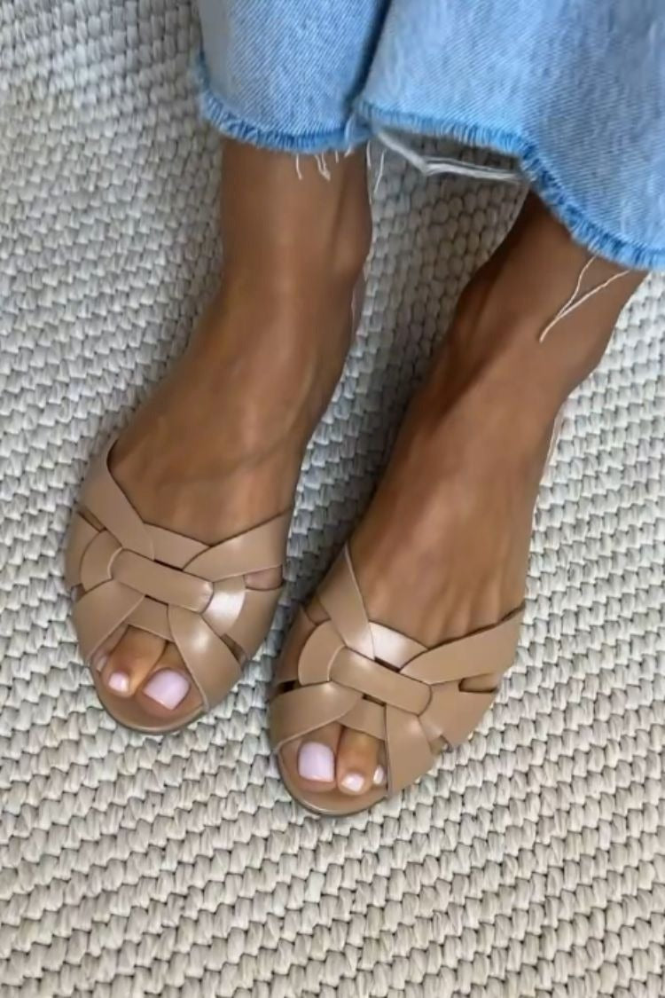 Serafina | Nature Woven Sandals