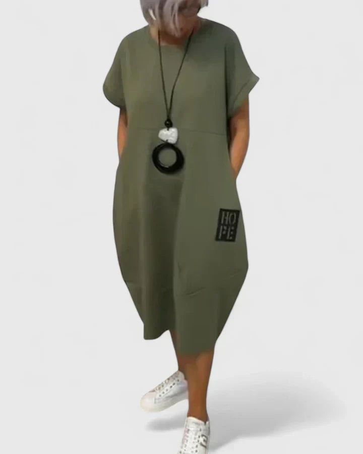 Moniek | Comfortabele Midi Jurk