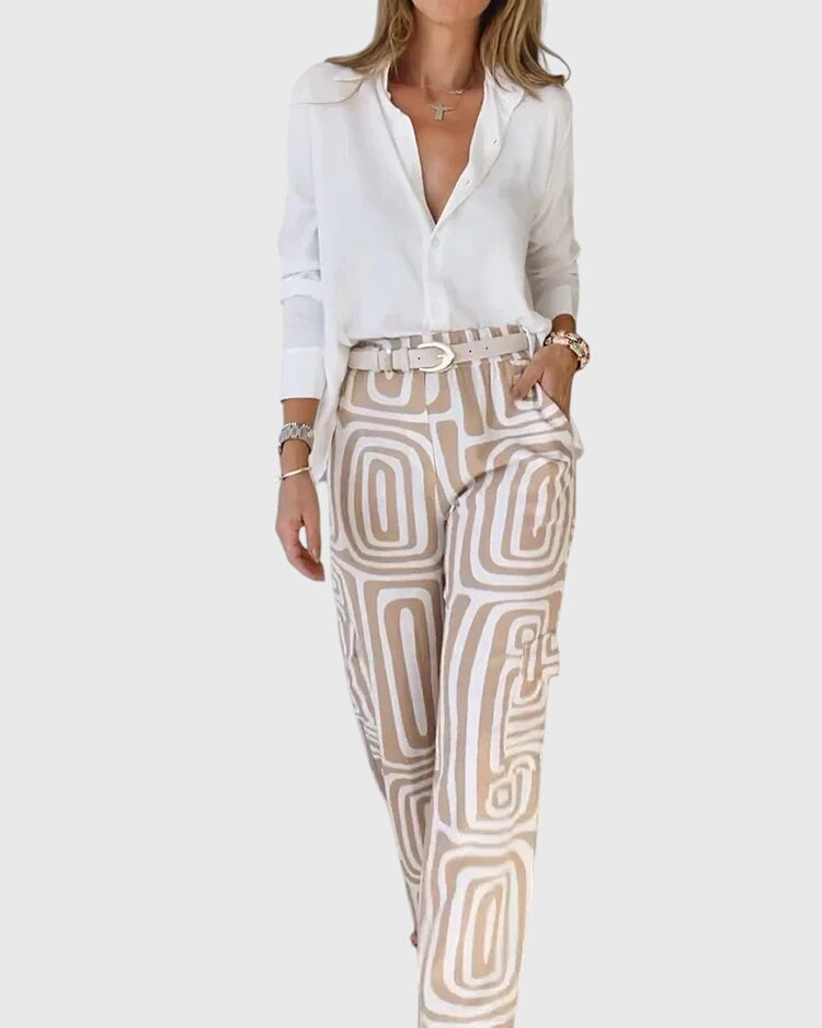 Lottie | Elegante Broeken + Blouse & Riem Gratis