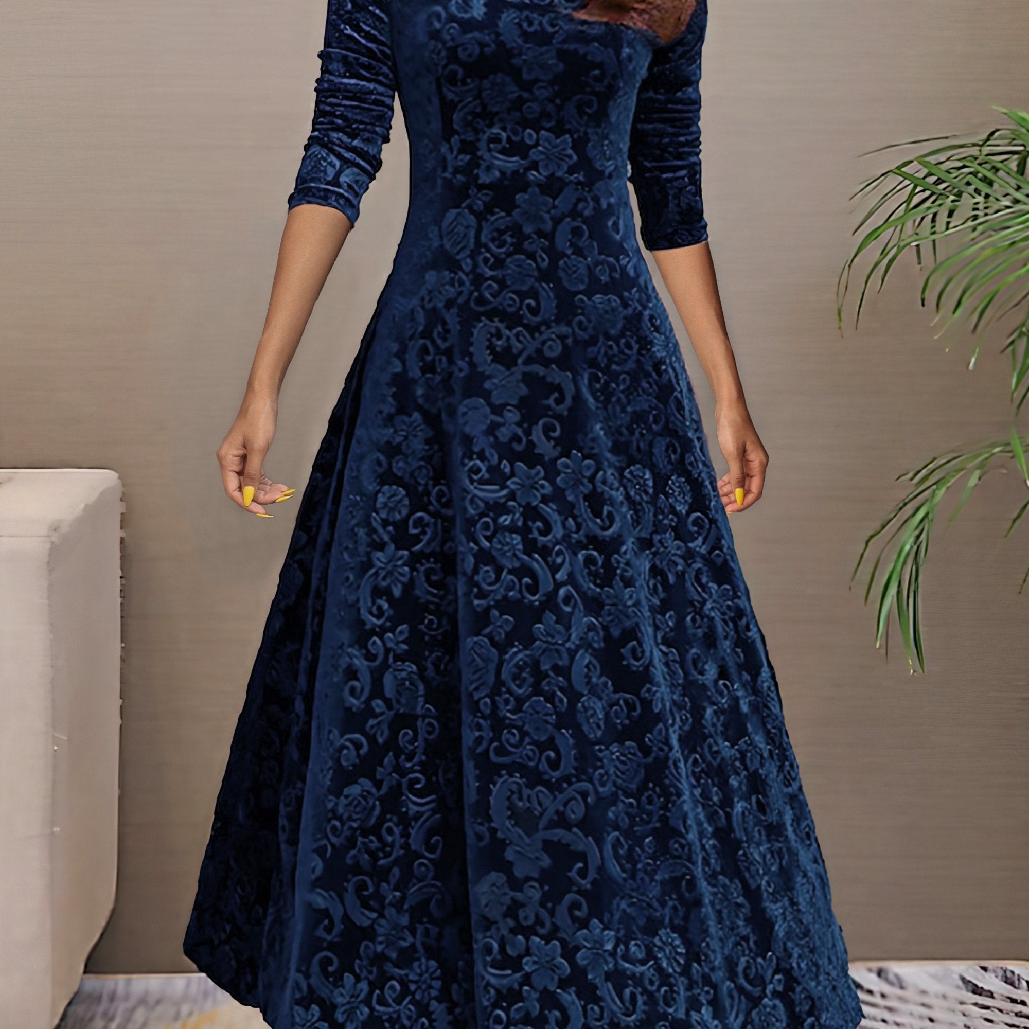 Carine | Elegante Fluwelen Jurk voor Feestdagen