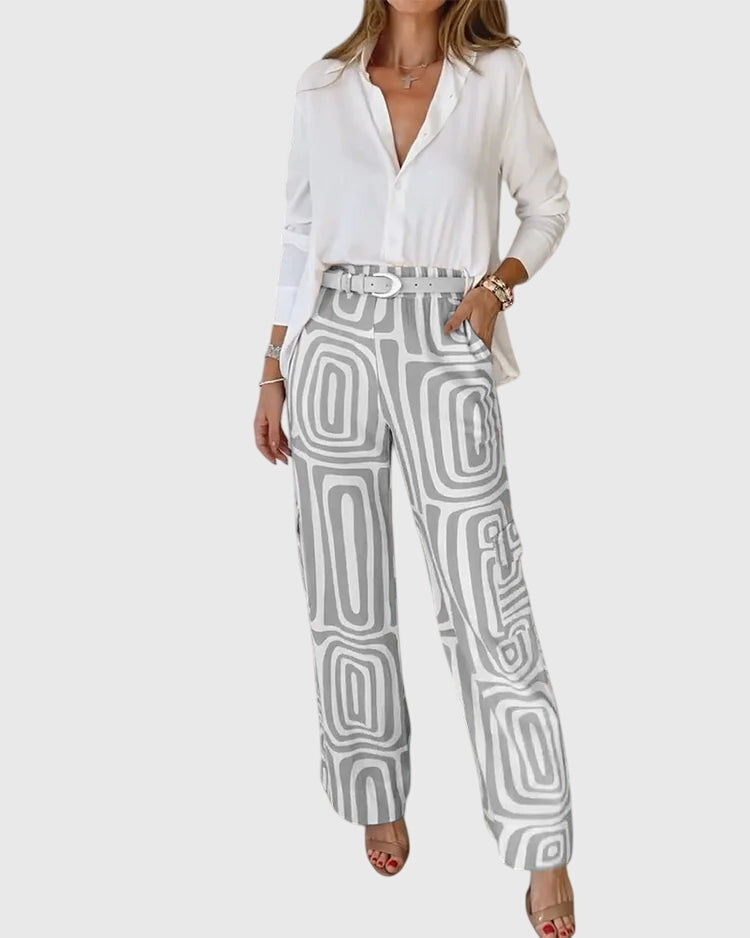 Lottie | Elegante Broeken + Blouse & Riem Gratis
