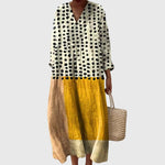 Olive | Geometrische Jurk