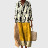 Olive | Geometrische Jurk