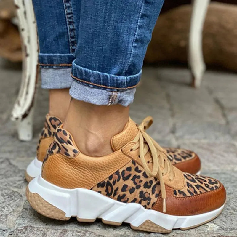 Inge | Comfortabele Luipaard Sneakers