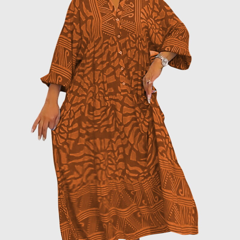 Lize | Maxi Jurk met Elegante Print