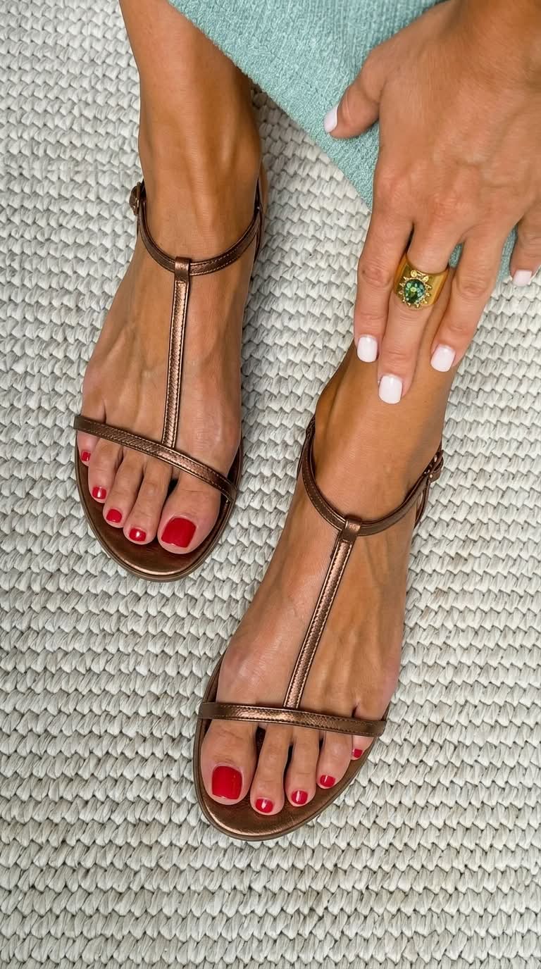 Rosalba | Gouden Lente Sandalen