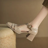 Famke | Sandalen met vierkante neus