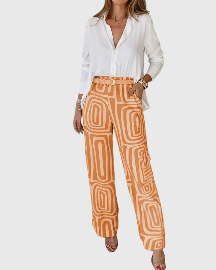 Lottie | Elegante Broeken + Blouse & Riem Gratis