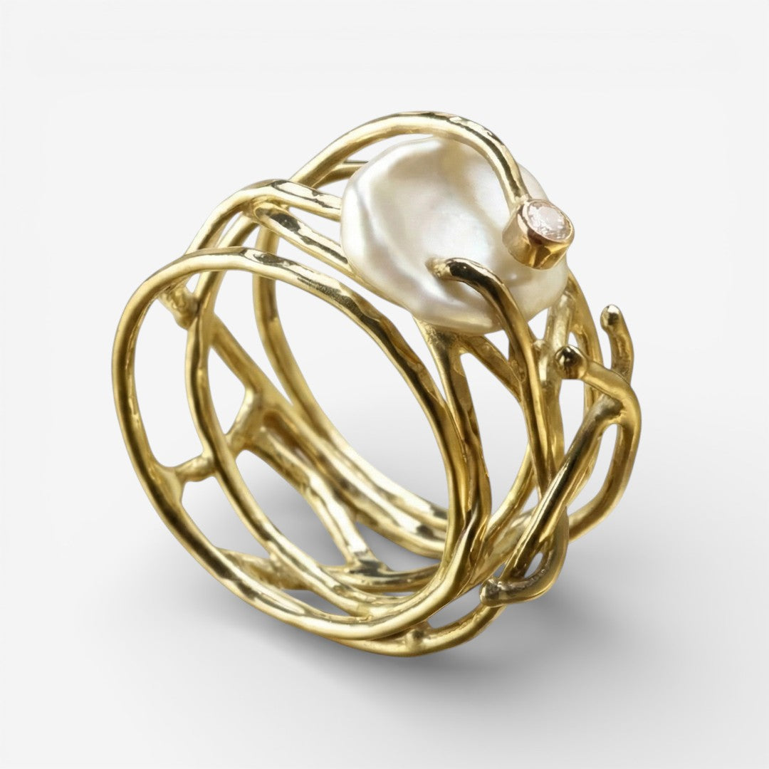Samira - Gouden Ring met Parels
