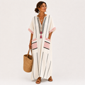 Caftan Adara Crudo Rayas