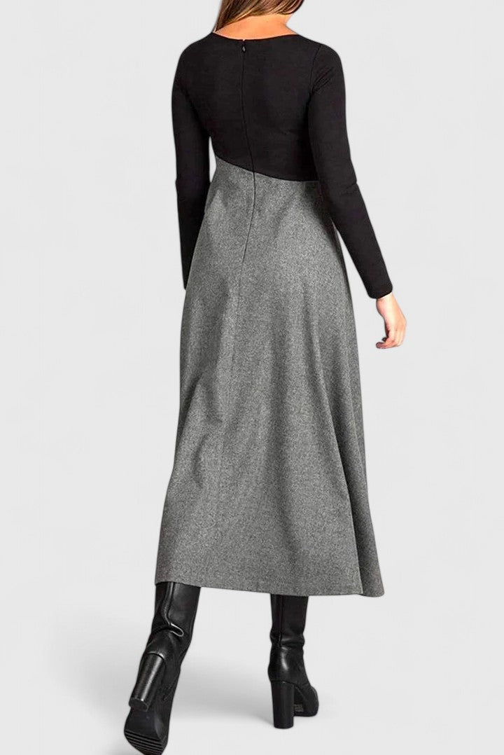 Monique | Elegante Maxi Jurk met Lange Mouwen