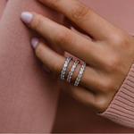 Élise – Diamanten ring met dubbele band