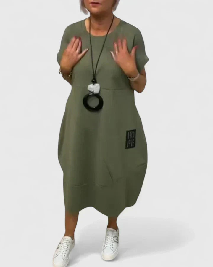 Moniek | Comfortabele Midi Jurk