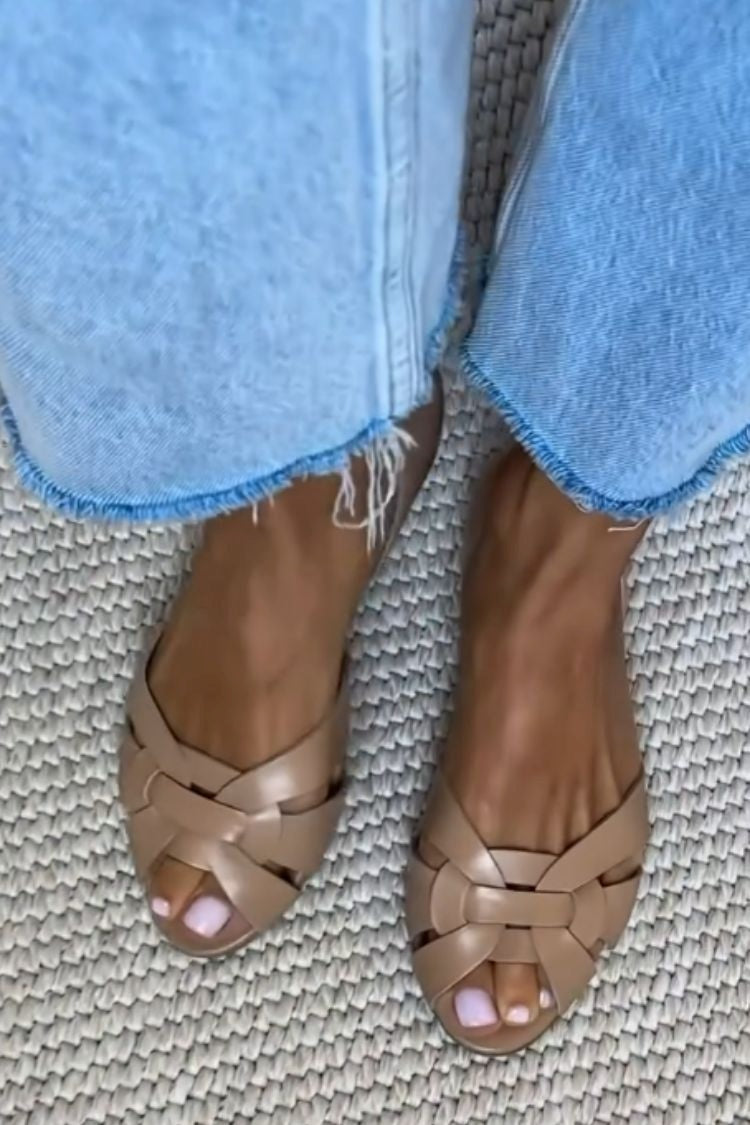 Serafina | Nature Woven Sandals