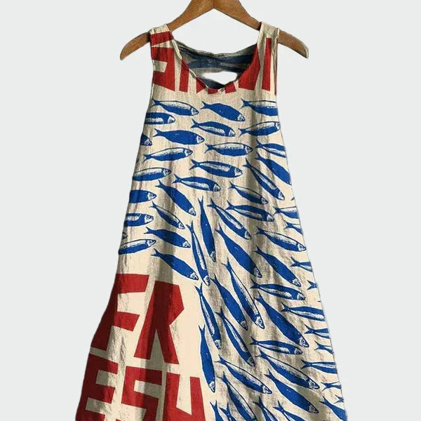 Jurk met Sardineprint