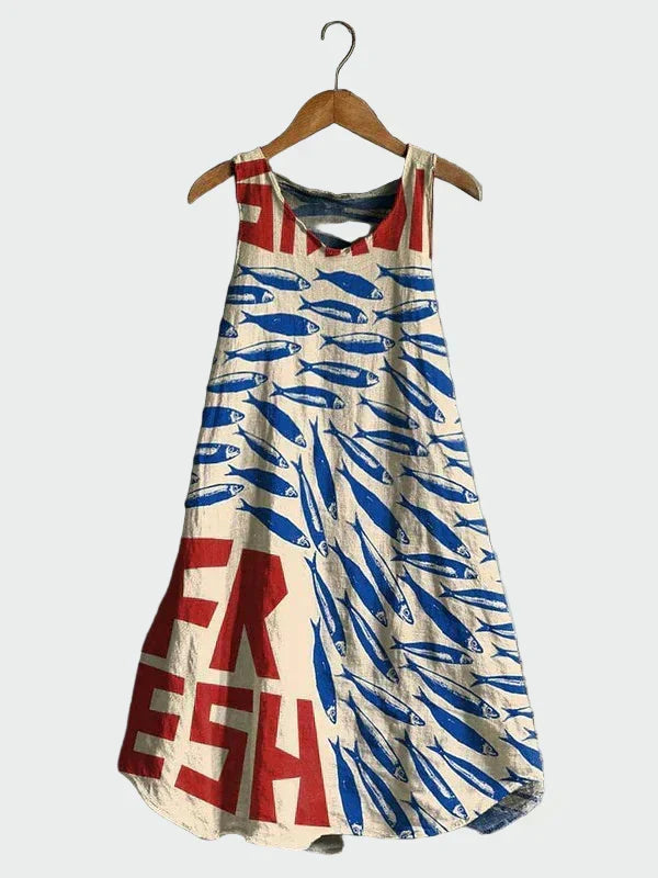 Jurk met Sardineprint