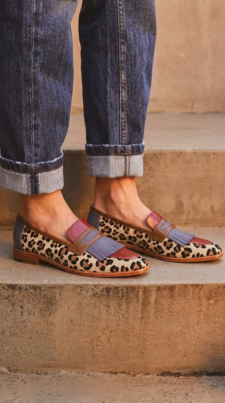 Zelda - Elegante Luipaard Mocassins