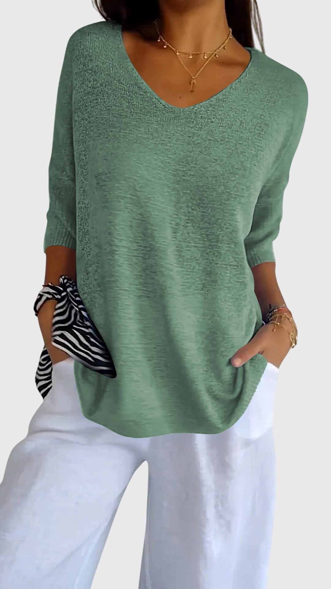 Caroline | Elegante Top met V-Hals