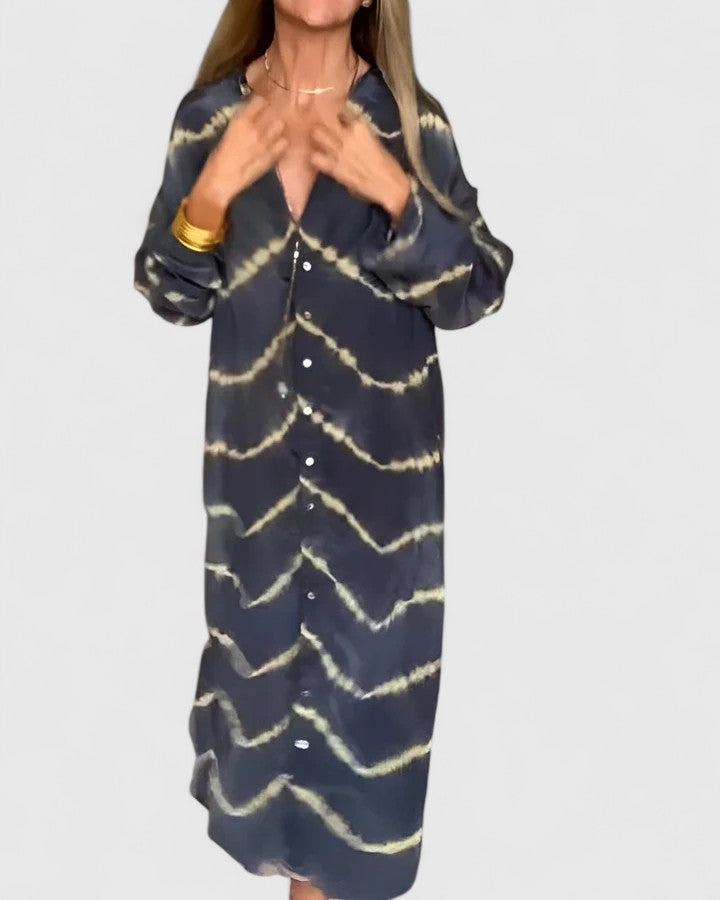 Manon | Elegante Boho Gestreepte Maxi Jurk