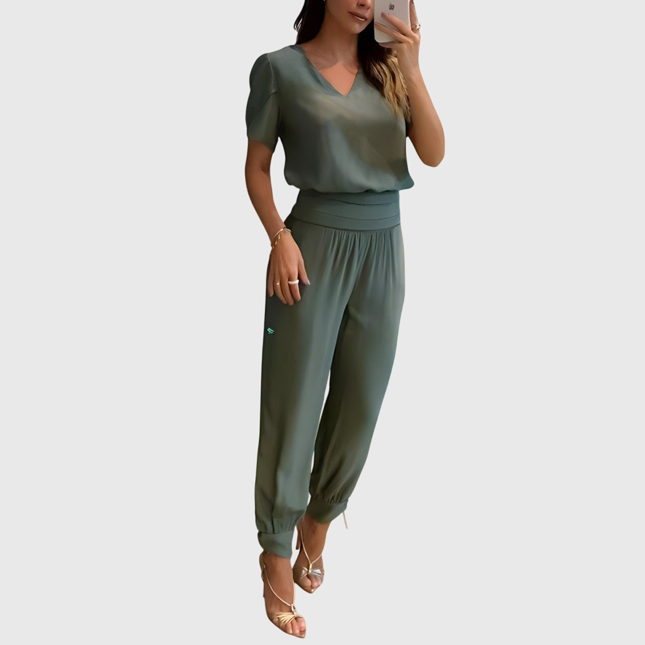 Melanie | Elegante Blouse en Broek Set