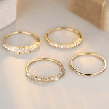 Stapelige Ringen van 14k Gouden Zirkonia