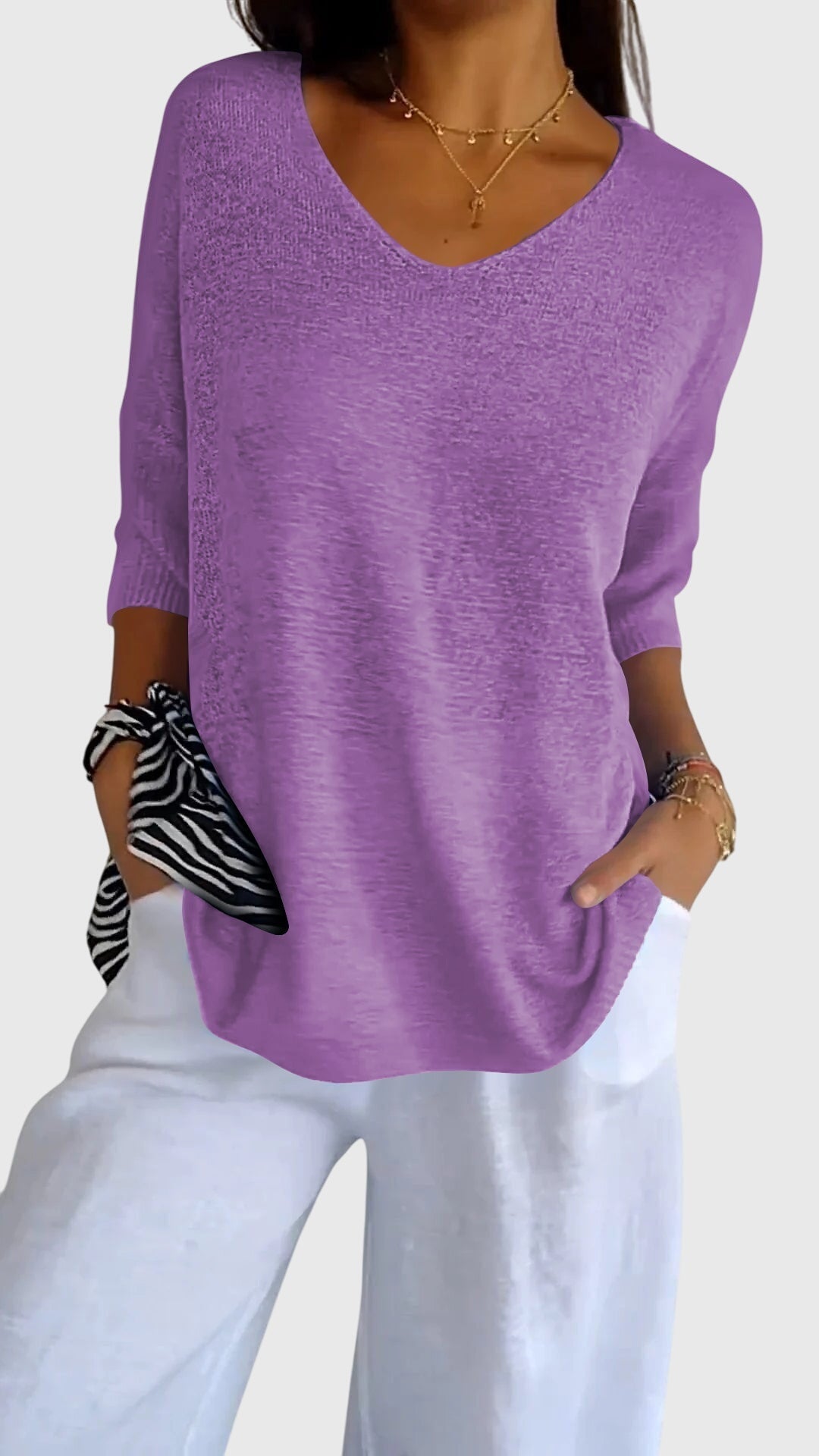 Caroline | Elegante Top met V-Hals