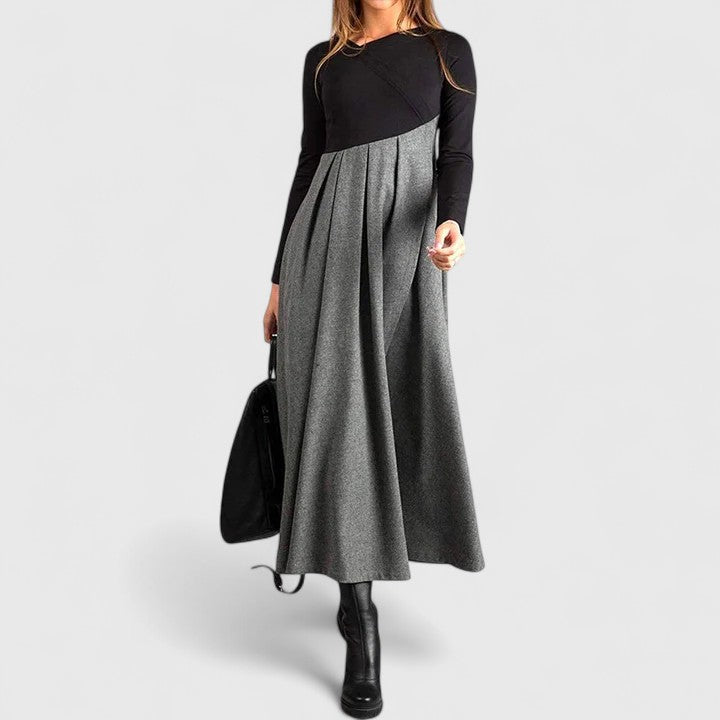 Monique | Elegante Maxi Jurk met Lange Mouwen