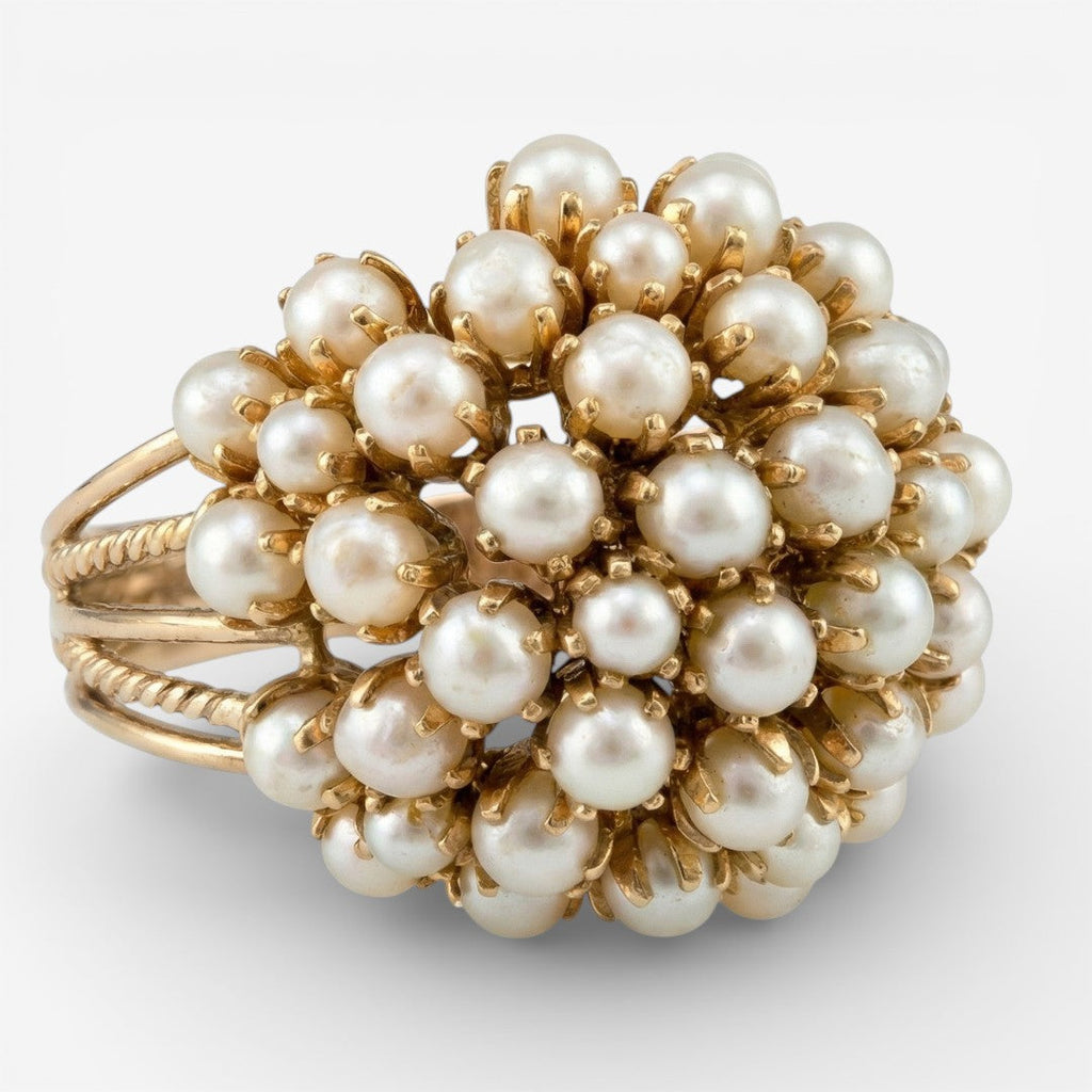 Bush - Ring met Gewikkelde Parels