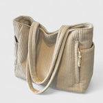 Silvia | Luxe ribbel tas met trendy koorddetails