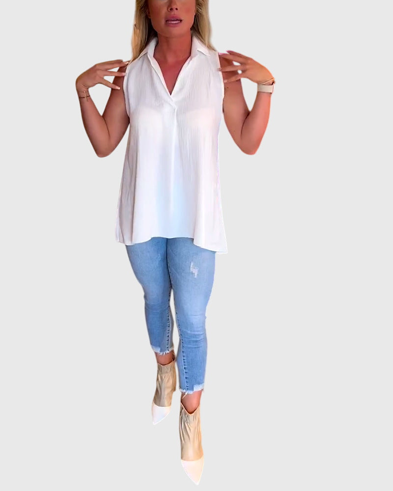 Monique | Mouwloos Top