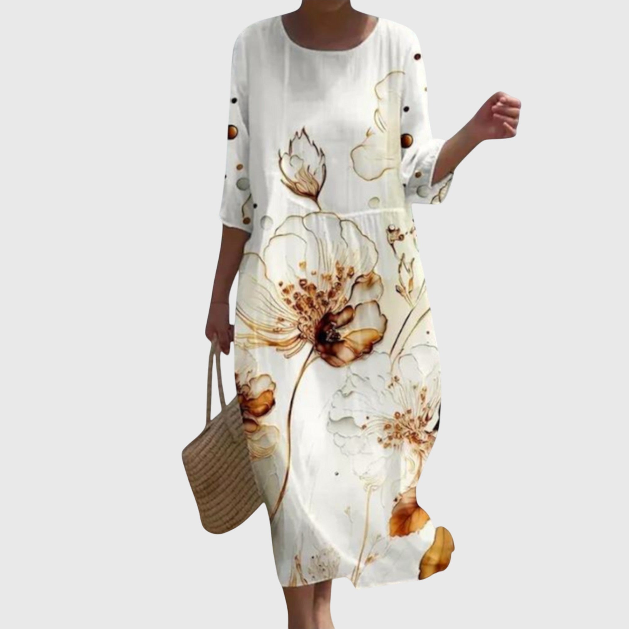 Nynke | Elegante Maxi Bloemenjurk