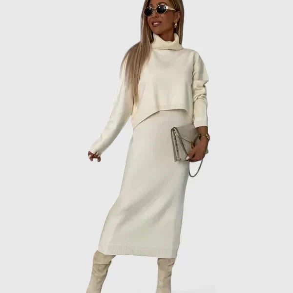 Tine | Elegante Jurk en Coltrui Set